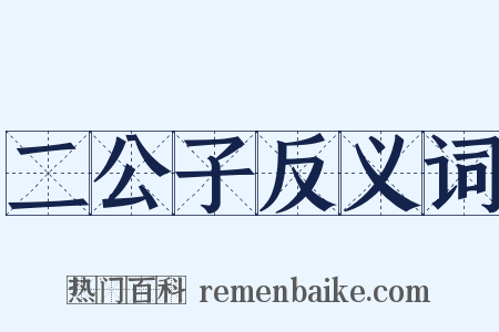 二公子反义词是什么意思的图片